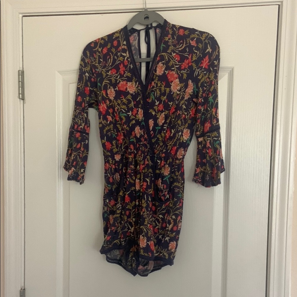 Xhilaration Romper Floral Print Women's XS